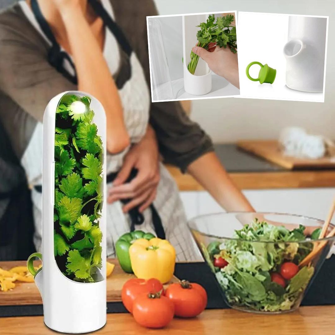 aufbewahrung für kräuter Behälter zur Aufbewahrung von Kräutern KitchyGoods - Frischegarantie