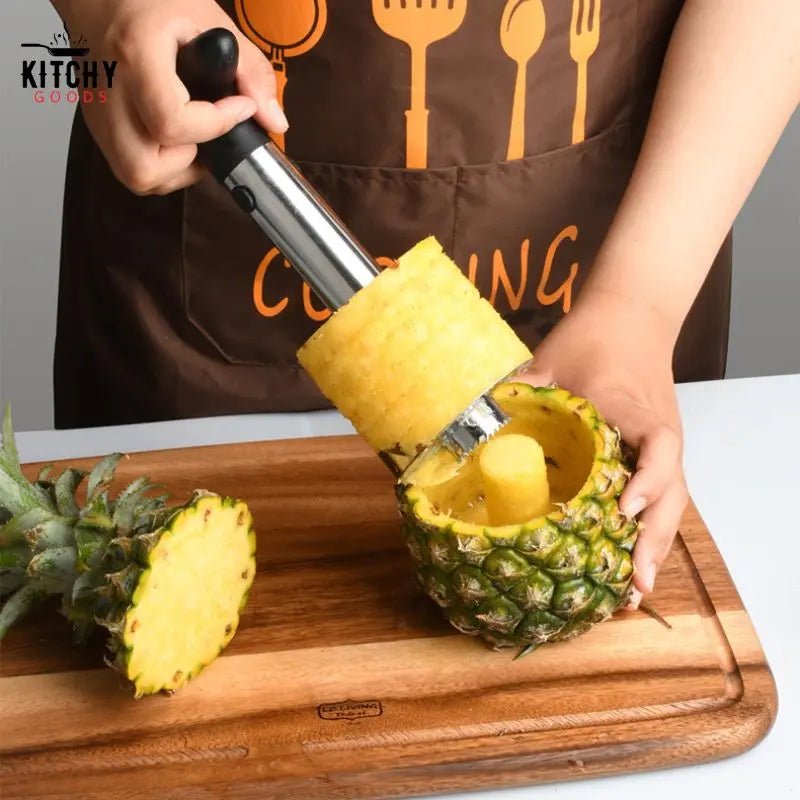 Outils pour éplucher et trancher l'ananas, coupe-ananas en acier Outils pour éplucher et trancher l'ananas, coupe-ananas en acier