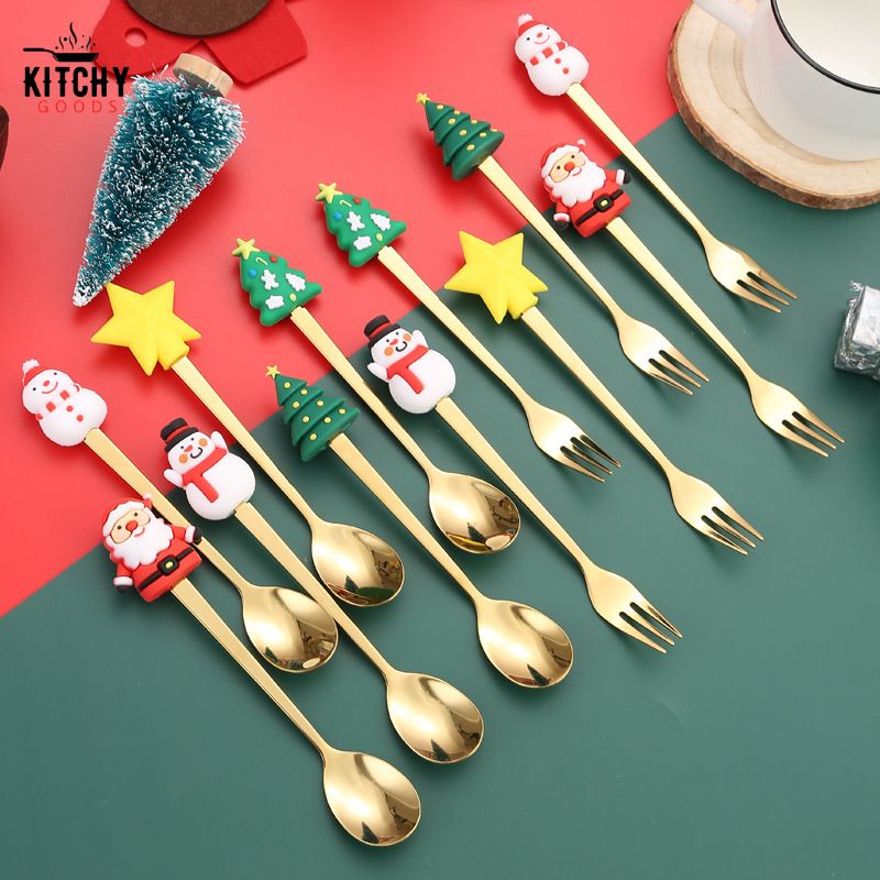 Cuillères à Dessert de Noël 🎄 | KitchyGoods