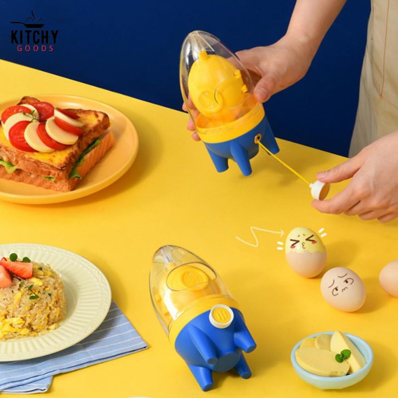 Le mélangeur d'œufs fusée à tirage 🥚 | KitchyGoods