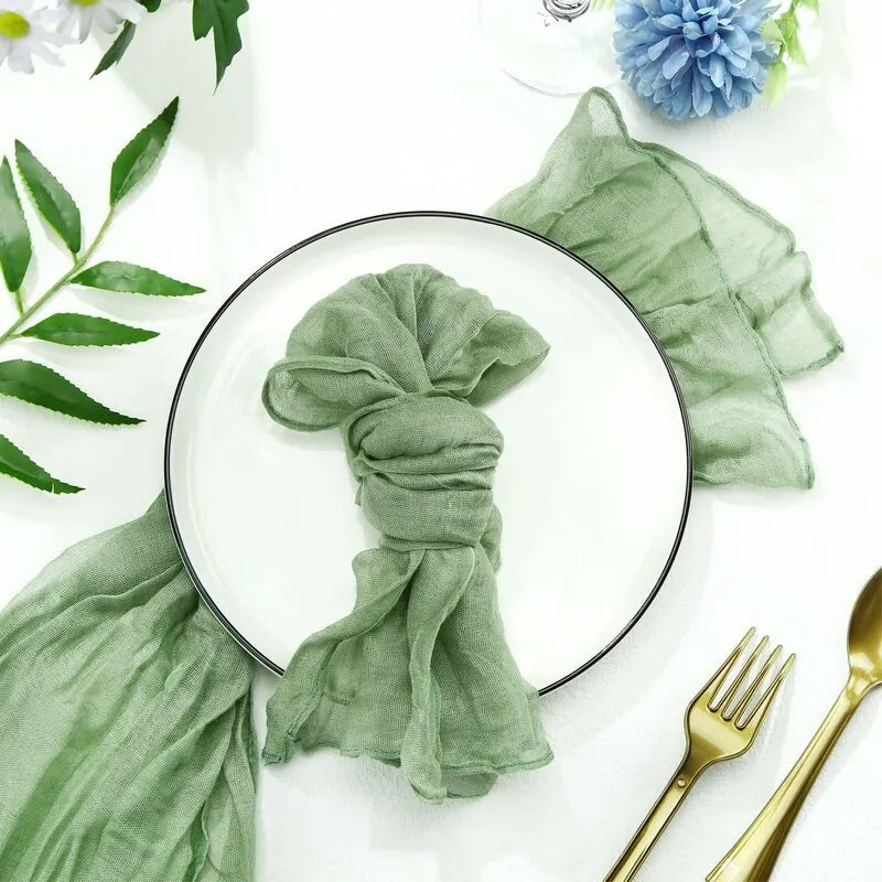 serviette de table bohème vert
