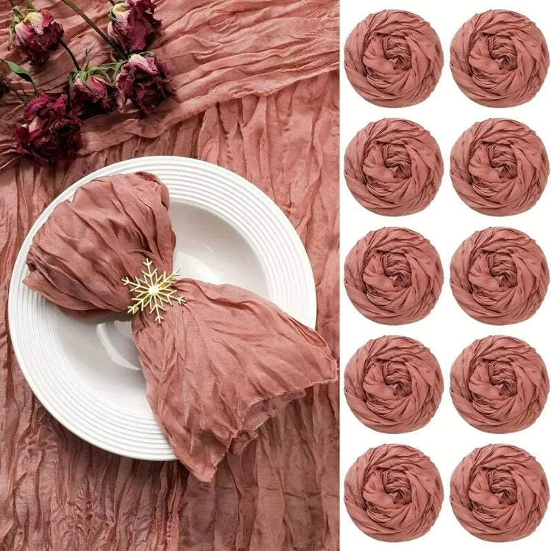 serviette de table boho terracotta