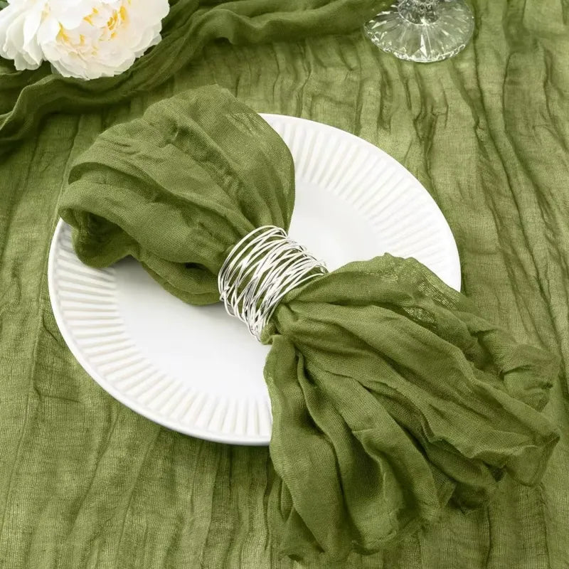 serviette de table boho vert militaire
