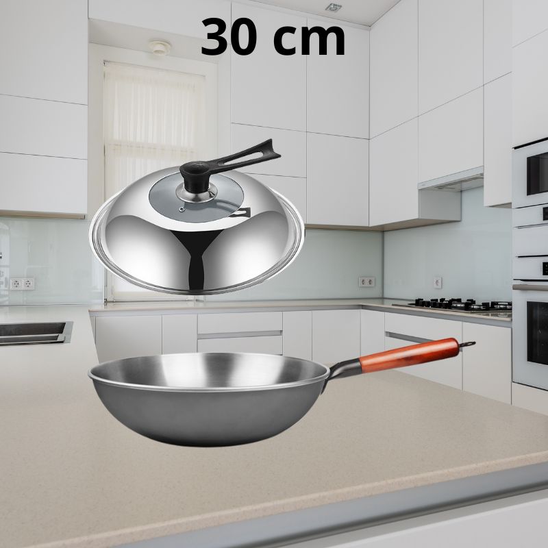 Wok Anti Adhésif Sans Revêtement | KitchyGoods
