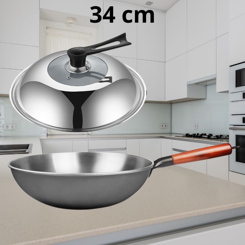 Wok Anti Adhésif Sans Revêtement | KitchyGoods