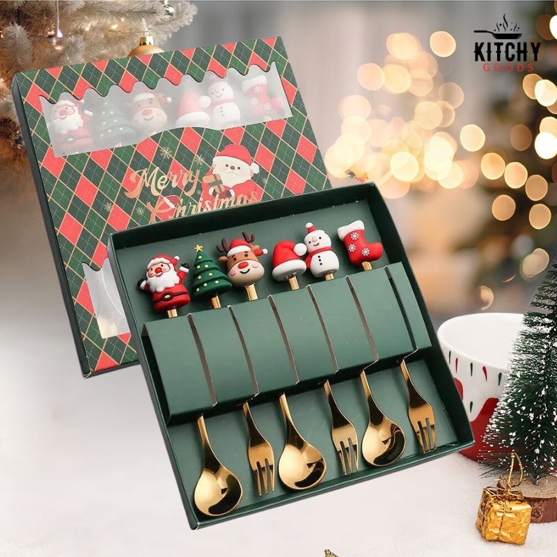 Cuillères à Dessert de Noël 🎄 | KitchyGoods