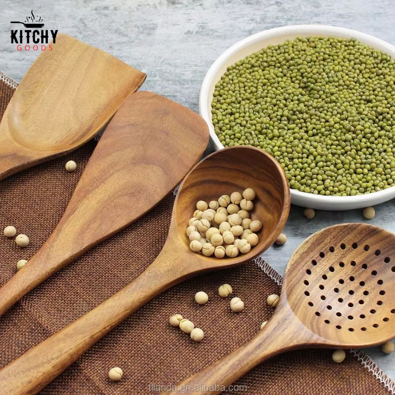 Ustensiles en Bois de Teck 🪵 | KitchyGoods