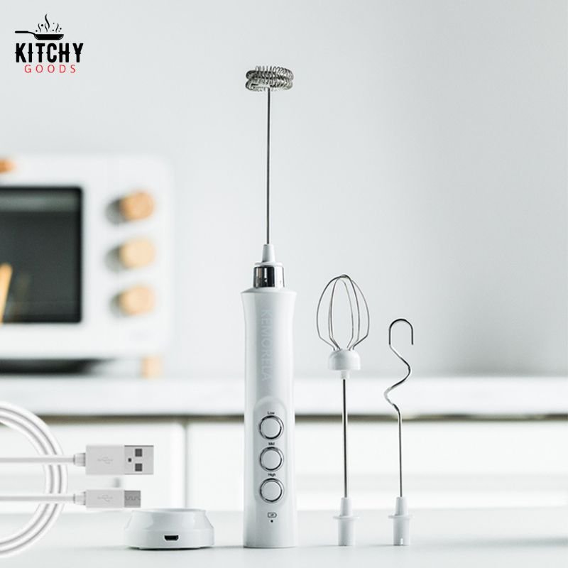 Mousseur à lait électrique 3 - en - 1 🥛 | KitchyGoods