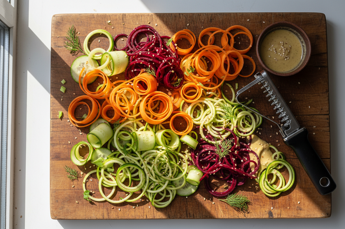 recettes rapides avec un coupe légumes spirale