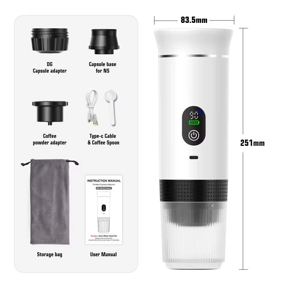 cafetière portable rechargeable blanc