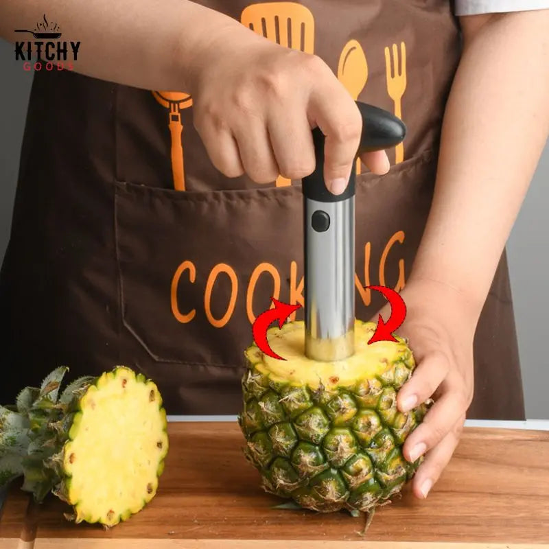 Découpe ananas en acier inoxydable