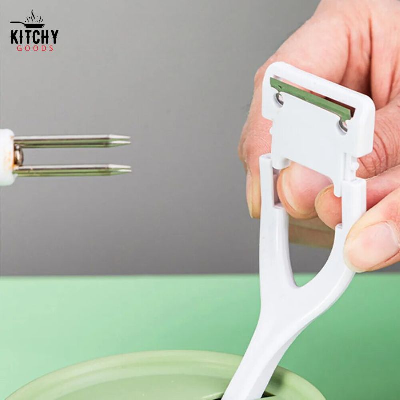 Éplucheur Pomme Yistoi - Acier Inoxydable + ABS - Pliable, Durable - Pour Fruits Et Légumes Ronds