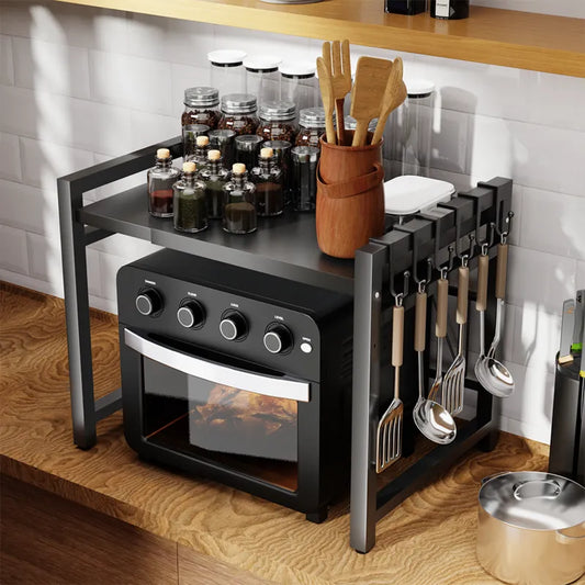 étagère pour micro onde noir