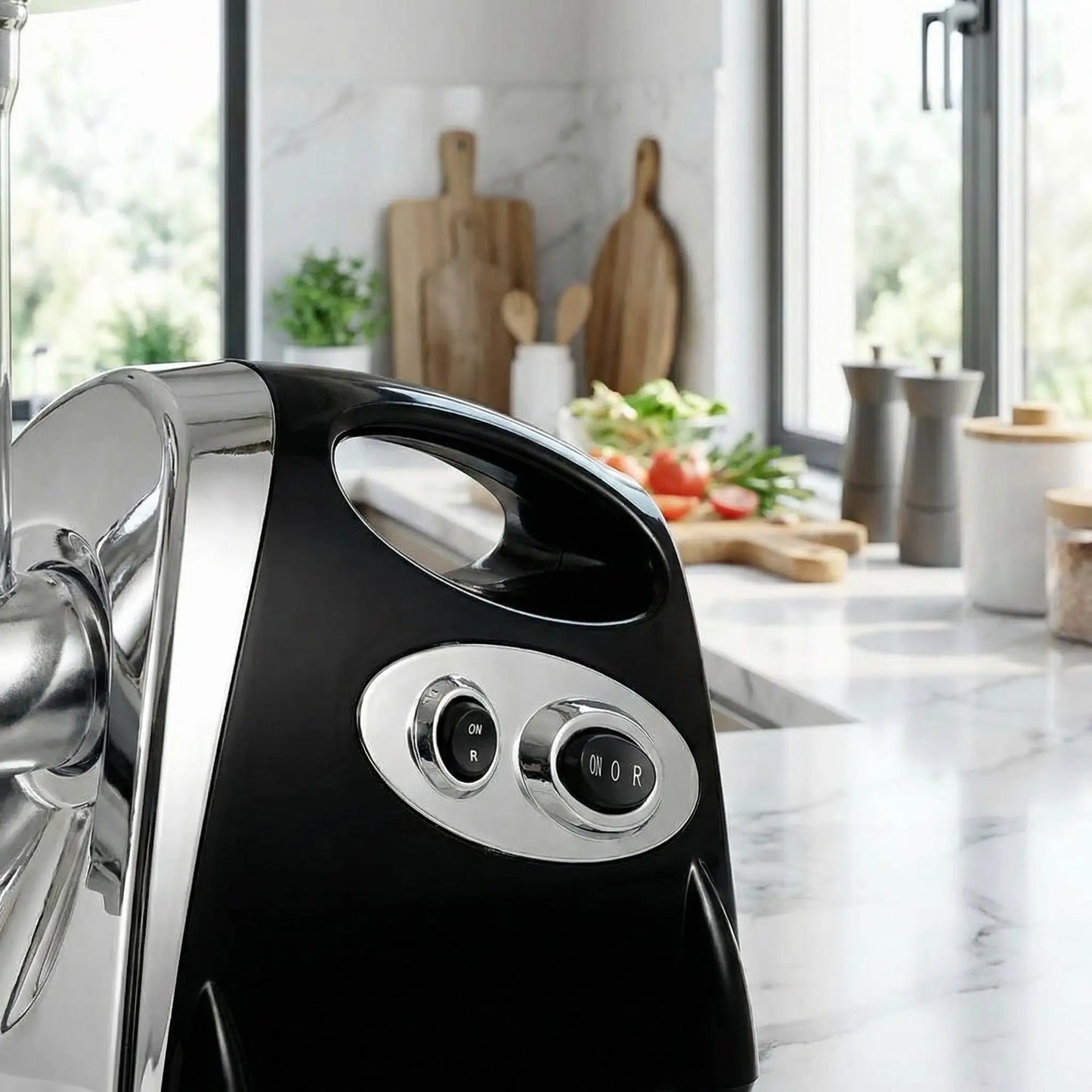 Bouton du hachoir à viande électrique