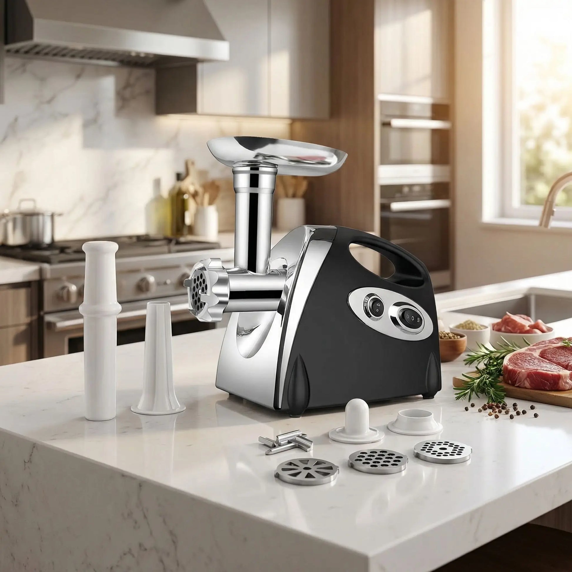 Hachoir à viande électrique noir