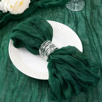 serviette de table boho vert foncé