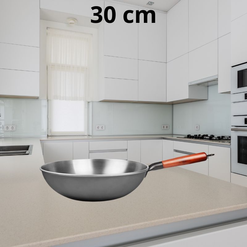 wok anti adhésif diamètre 30 cm