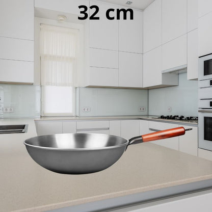 wok anti adhésif diamètre 32 cm